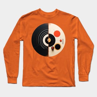 Spinning Record and Turntable - Minimalist Abstract Mix Long Sleeve T-Shirt